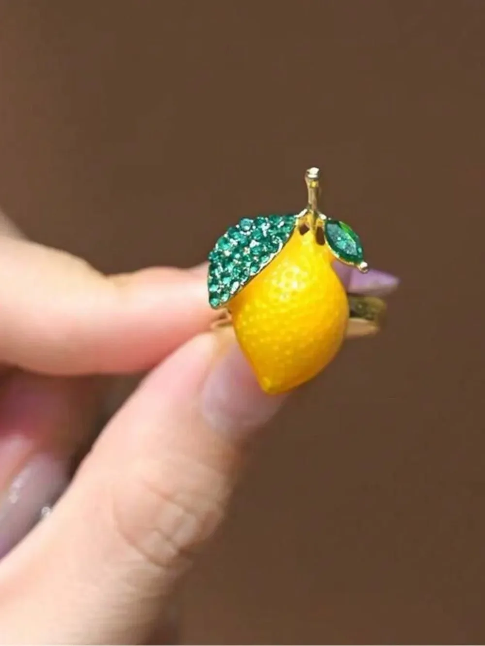 Retro Yellow Lemon Ring R712